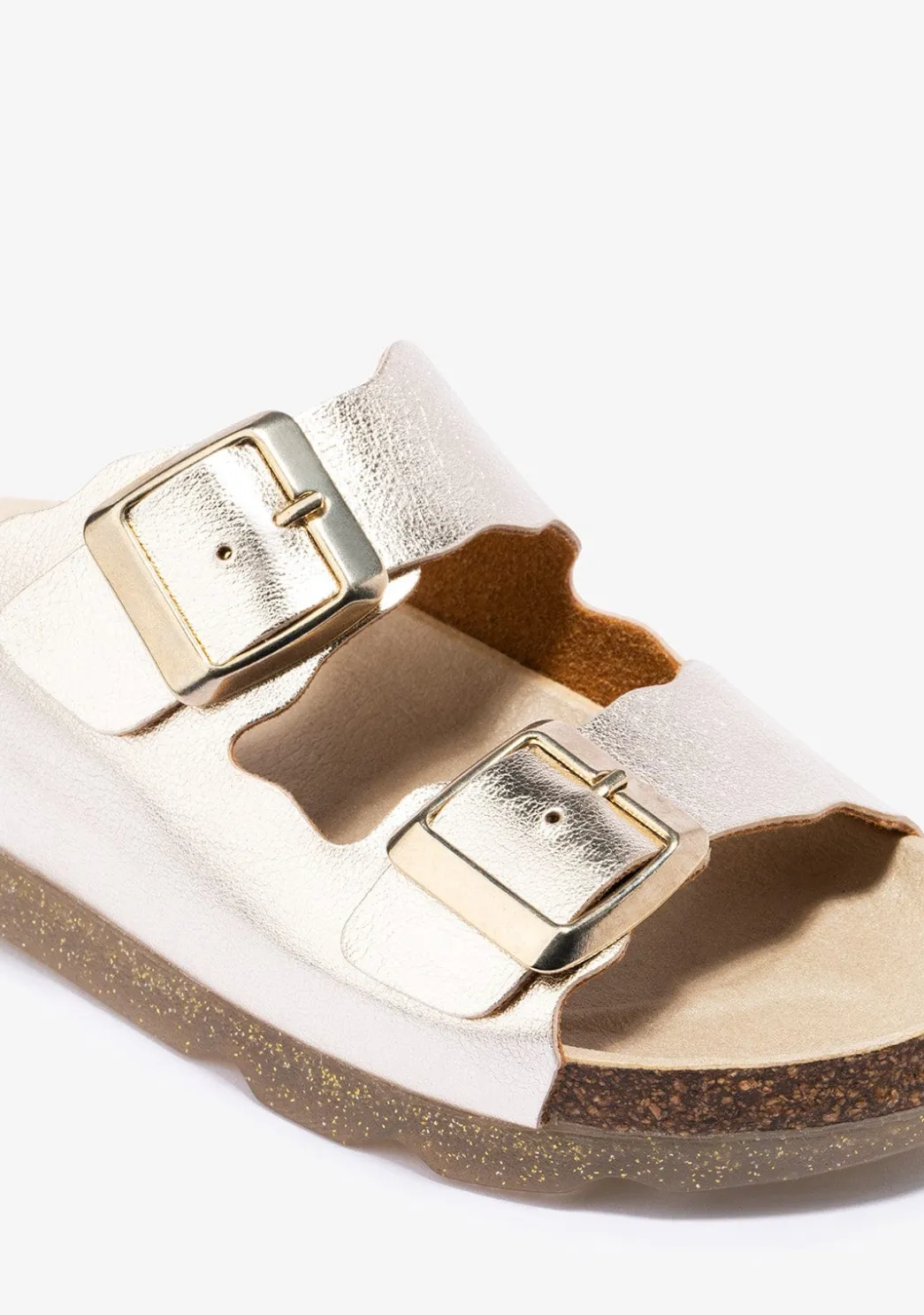 Store Sandalias De Niña Bio Metalizado Platino B&W Sandalias|Sandalias Bio