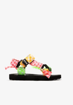 Clearance Sandalias De Niña Cuadros Vichy Multicolor B&W Sandalias|Sandalias