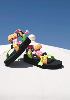 Clearance Sandalias De Niña Cuadros Vichy Multicolor B&W Sandalias|Sandalias