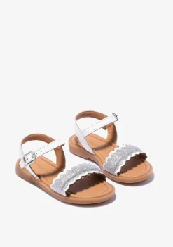 Online Sandalias De Niña Hebilla Napa Blanco Sandalias|Zapatos De Ceremonia