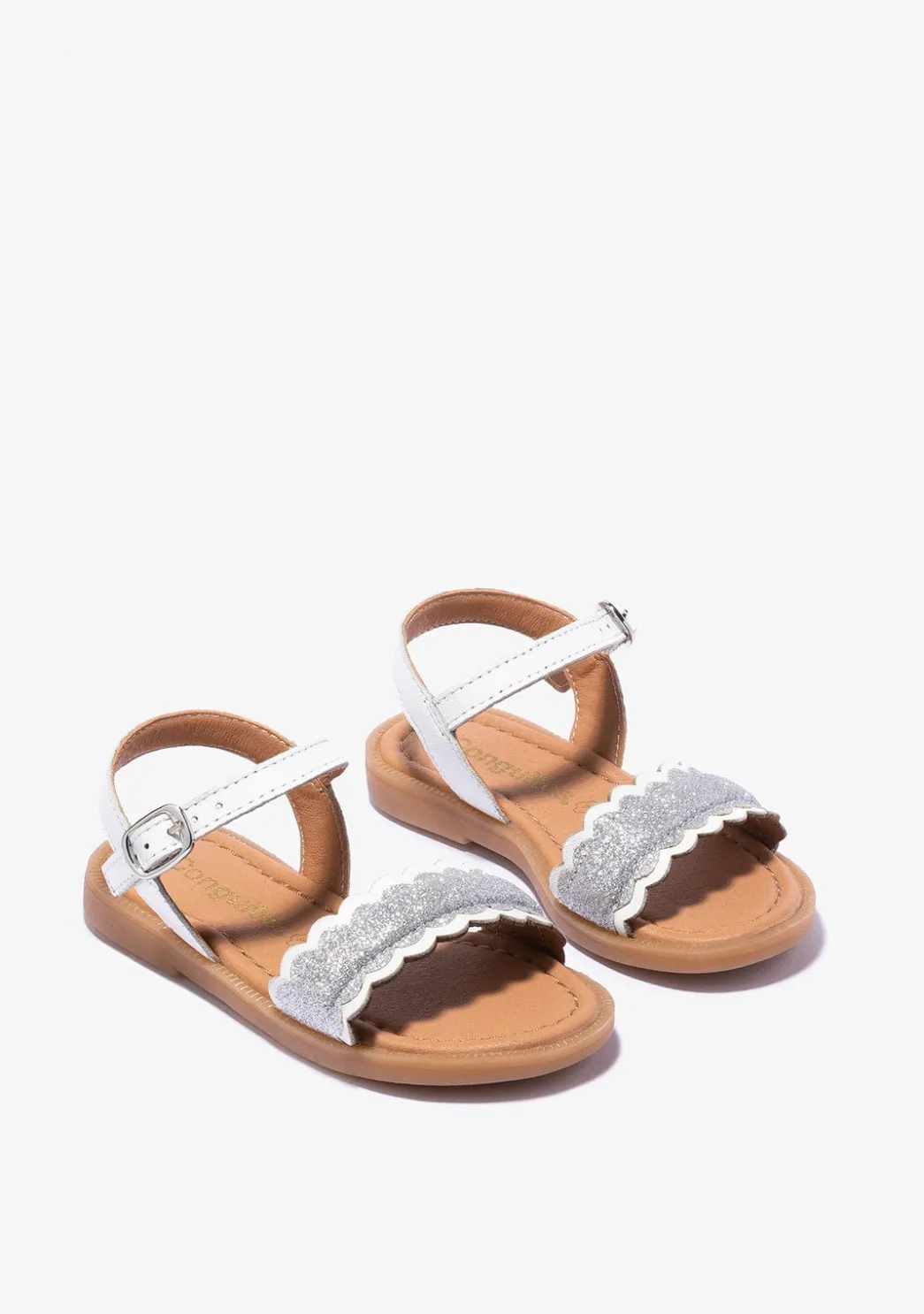 Online Sandalias De Niña Hebilla Napa Blanco Sandalias|Zapatos De Ceremonia