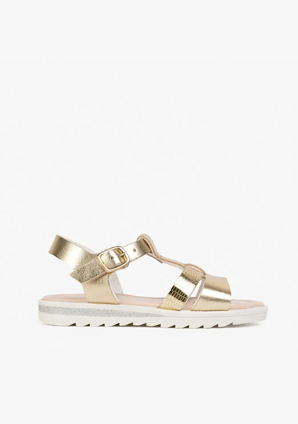 Flash Sale Sandalias De Niña Metalizado Platino Sandalias|Zapatos De Ceremonia