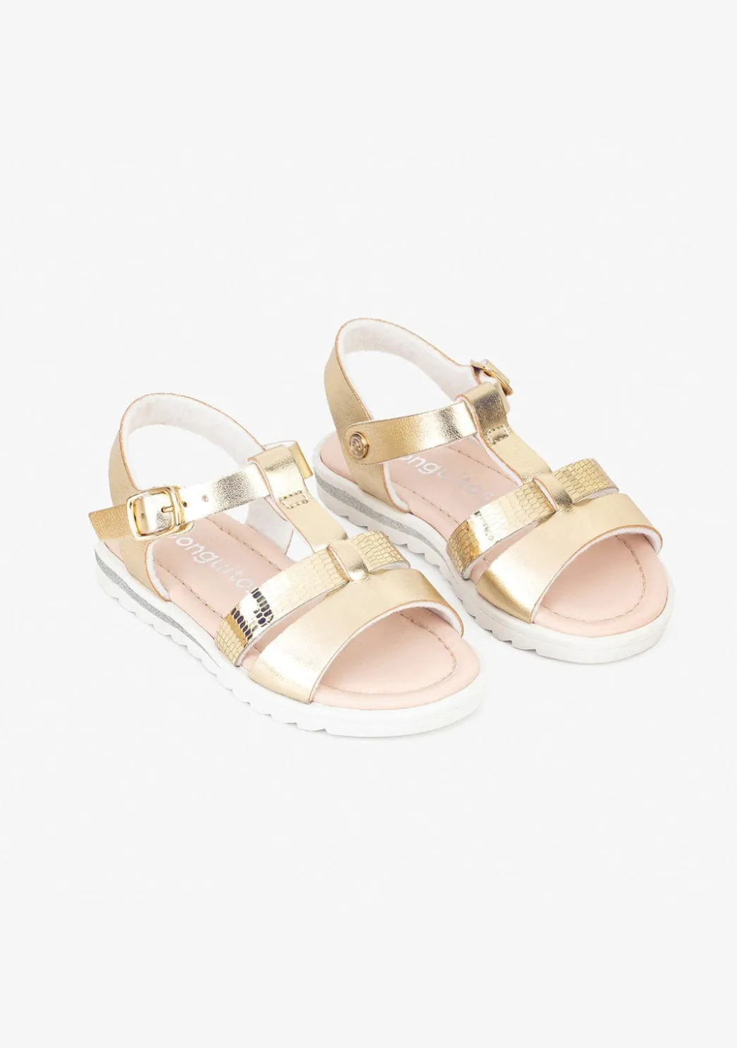 Flash Sale Sandalias De Niña Metalizado Platino Sandalias|Zapatos De Ceremonia