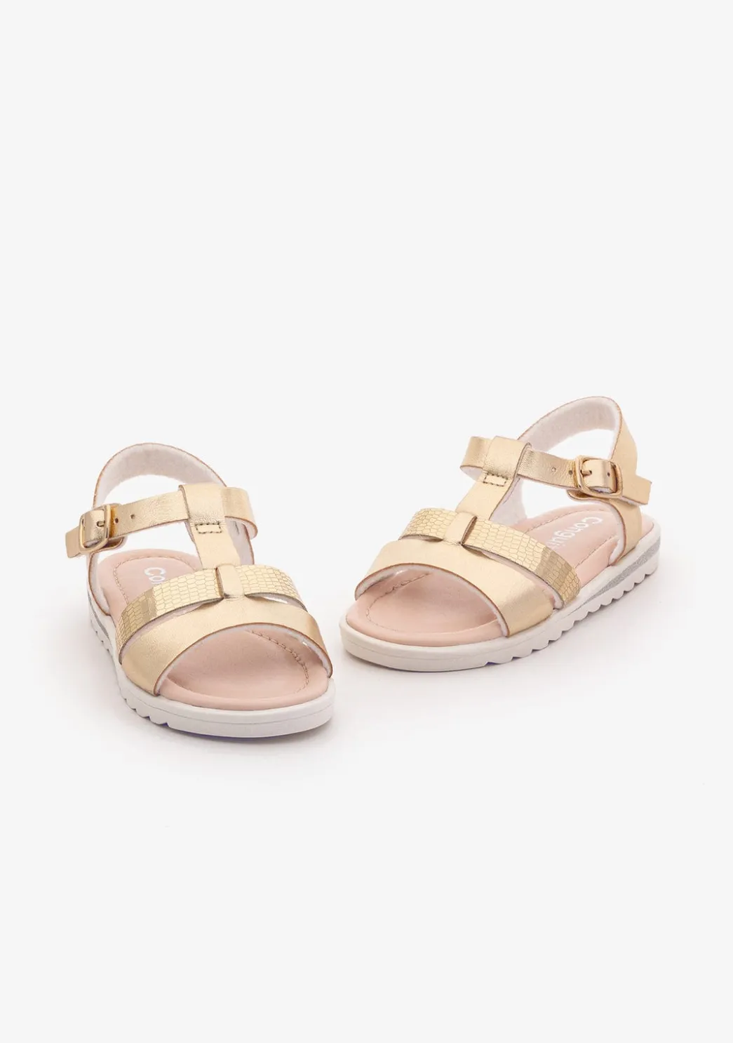 Flash Sale Sandalias De Niña Metalizado Platino Sandalias|Zapatos De Ceremonia