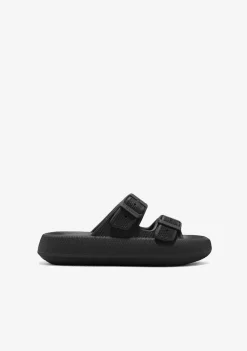 Outlet Sandalias Doble Hebilla Negro Sandalias|Sandalias