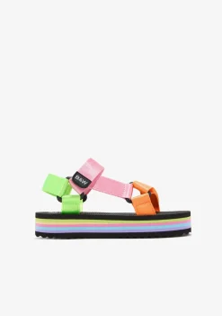Best Sandalias Plataforma Multicolor B&W Sandalias|Chanclas