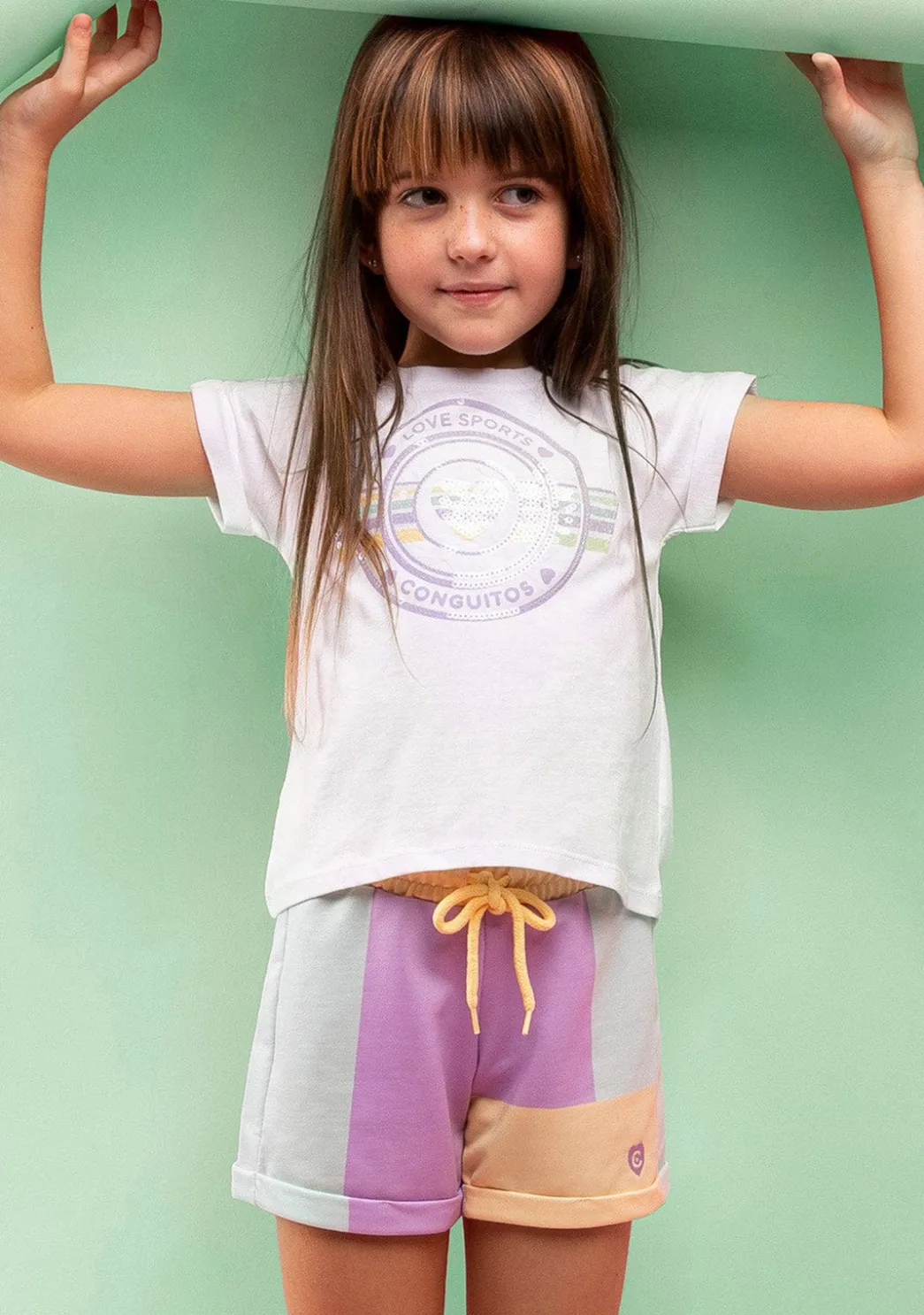 Cheap Short Deportivo De Niña Liso Patchwork Multicolor Shorts