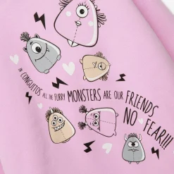 Store Sudadera De Niña Capucha Monstruos Rosa Sudaderas