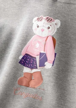 Flash Sale Sudadera De Niña Osito Gris Sudaderas