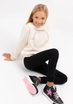 Online Sudadera De Niña Unicornio Strass Beige Sudaderas