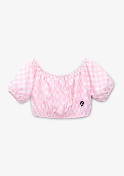 Cheap Top Niña Cuadros Rosa Camisetas