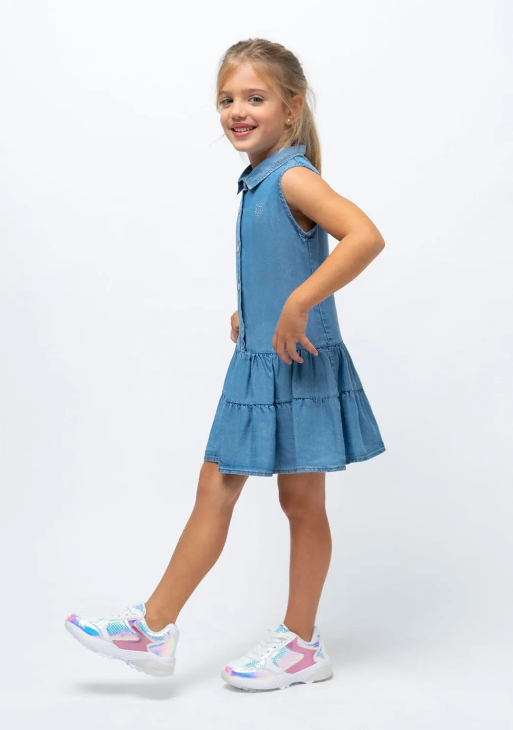 Store Vestido Camisero De Niña Denim Vestidos De Verano|Vestidos