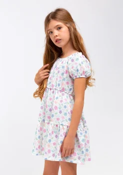 Clearance Vestido Niña Estampado Flores Blanco Vestidos De Verano|Vestidos