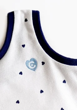 Store Vestido De Niña Blanco Corazones Skater Vestidos De Verano|Vestidos