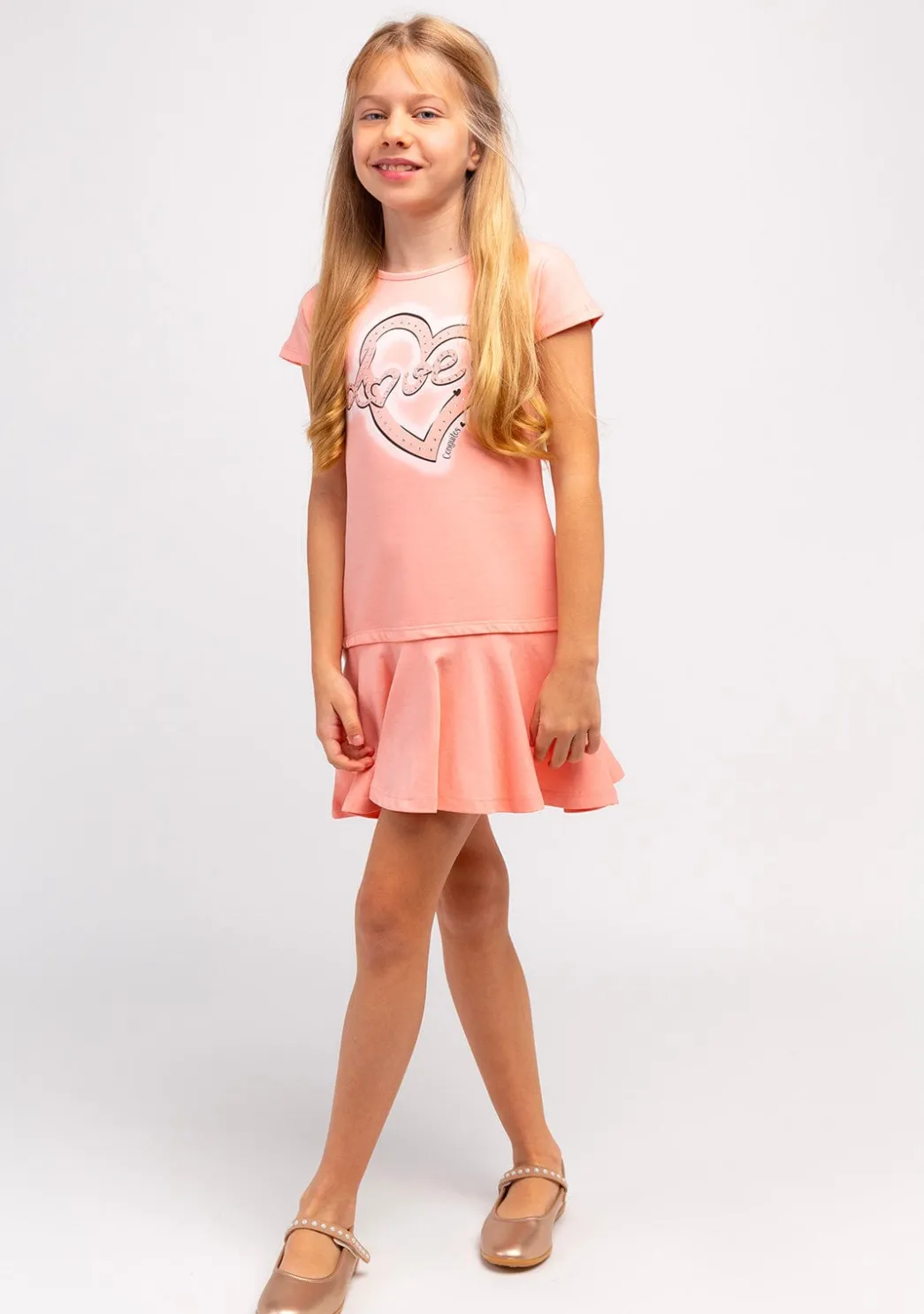 Sale Vestido De Niña Corazón Naranja Vestidos De Verano|Vestidos