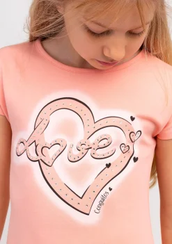 Sale Vestido De Niña Corazón Naranja Vestidos De Verano|Vestidos
