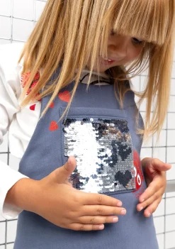 Discount Vestido De Niña Pichi Lentejuelas Corazón Gris Vestidos Sudadera|Vestidos