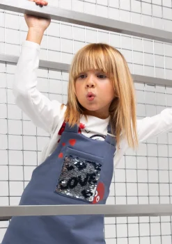 Discount Vestido De Niña Pichi Lentejuelas Corazón Gris Vestidos Sudadera|Vestidos