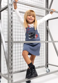 Discount Vestido De Niña Pichi Lentejuelas Corazón Gris Vestidos Sudadera|Vestidos