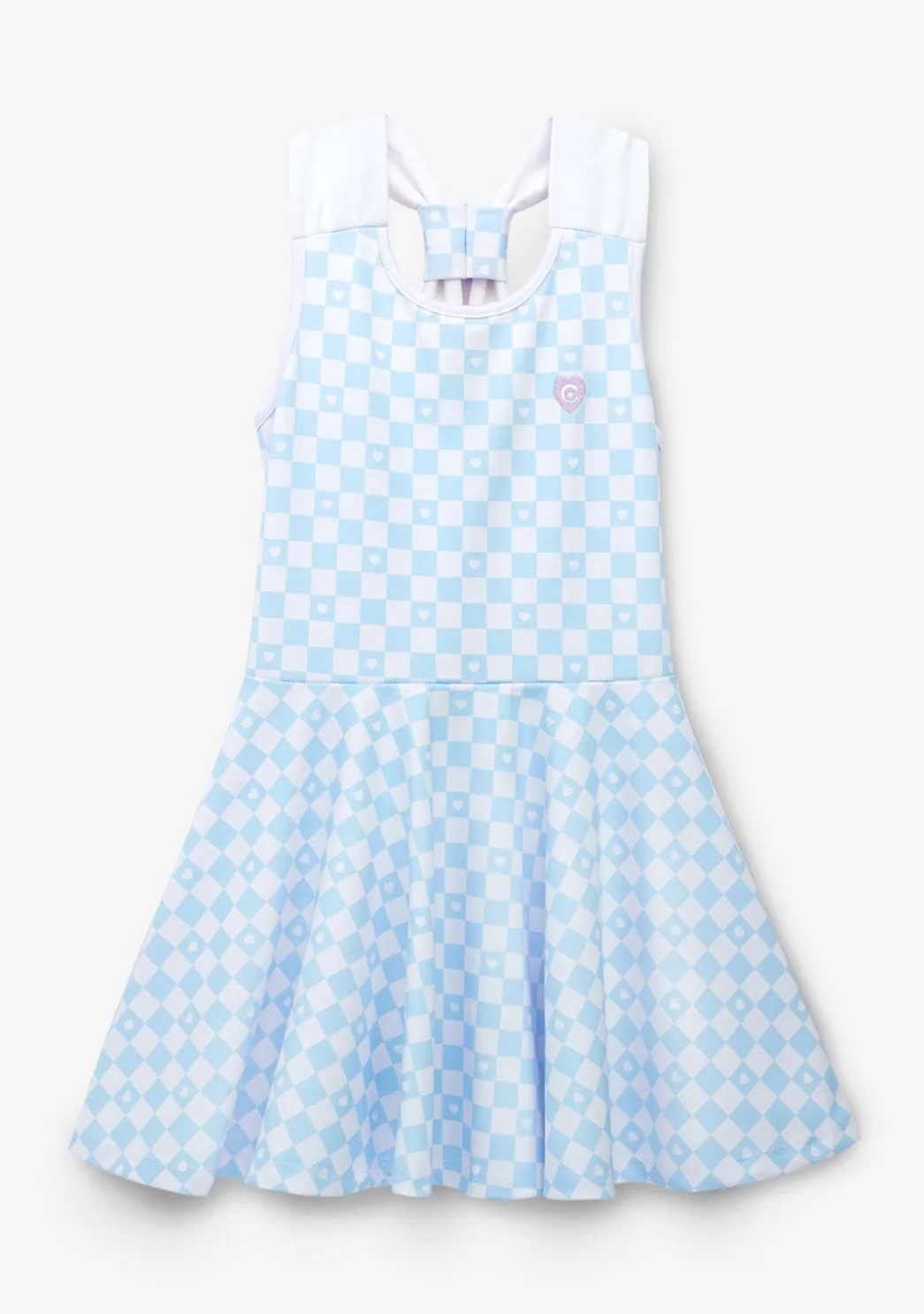 Outlet Vestido De Niña Skater Cuadros Azul Claro Vestidos De Verano|Vestidos