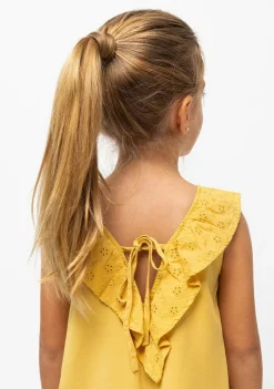 Cheap Vestido De Niña Tencel Mostaza Vestidos De Verano|Vestidos