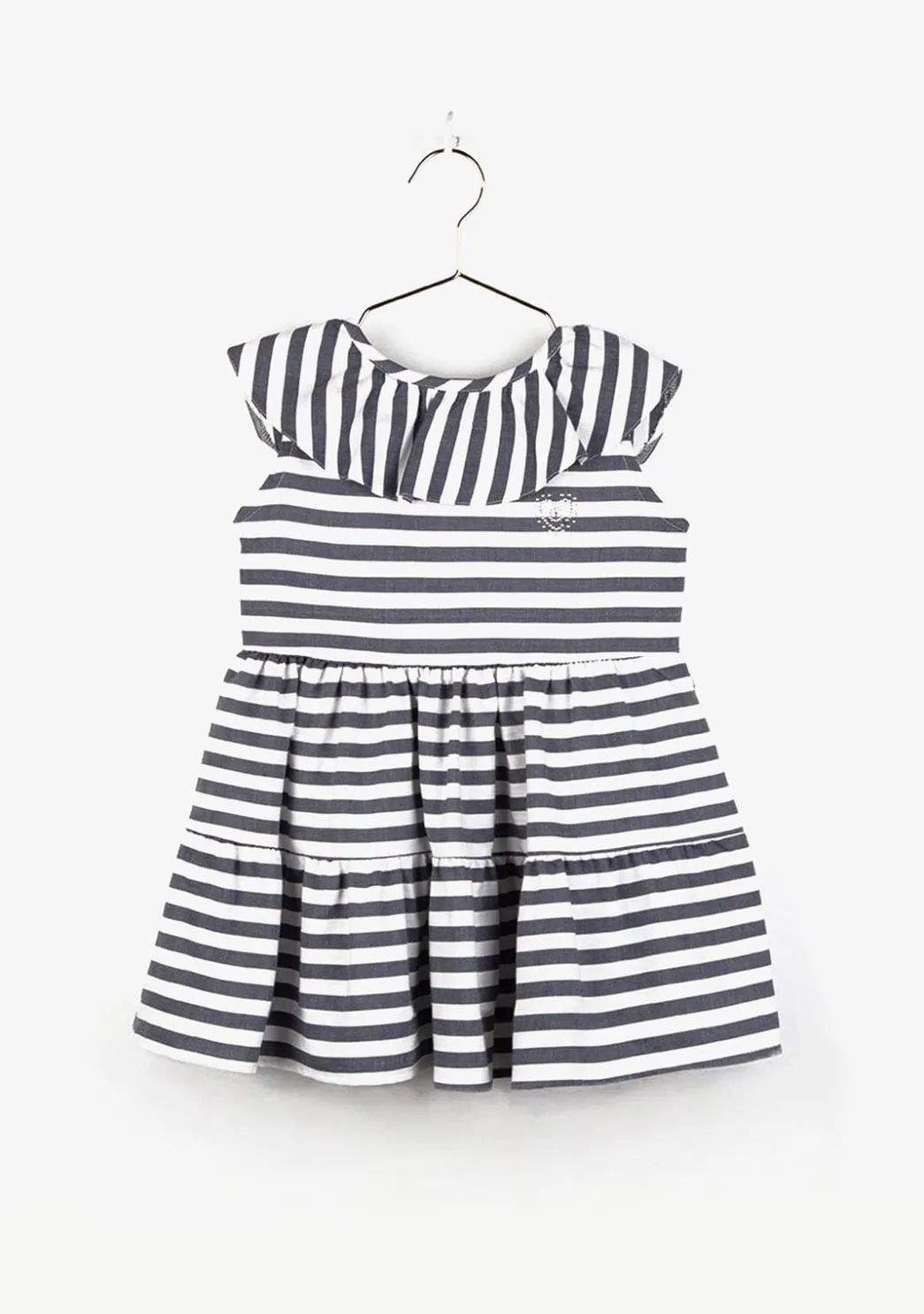 Shop Vestido De Niña Volante Rayas Marino Vestidos De Verano|Vestidos