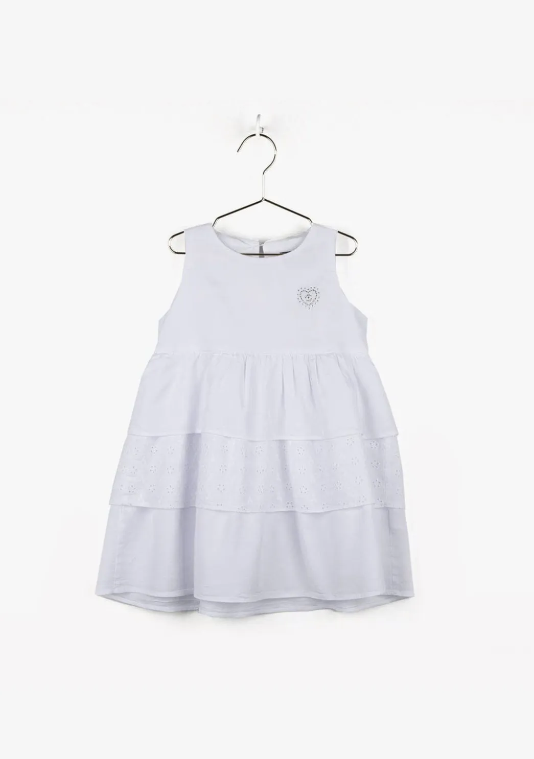 Online Vestido De Niña Volantes Blanco Vestidos De Verano|Vestidos