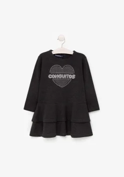 Fashion Vestido De Niña Volantes Gris Vestidos Sudadera|Vestidos