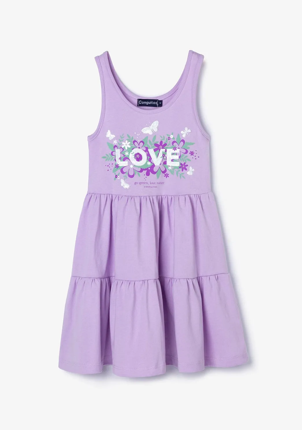 Discount Vestido De Niña Volantes Love Nature Malva Vestidos De Verano|Vestidos