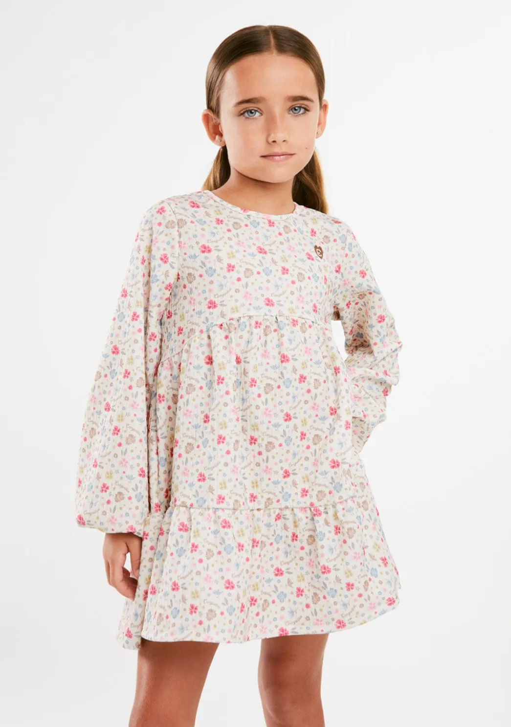 Best Sale Vestido Estampado Flores Beige Vestidos