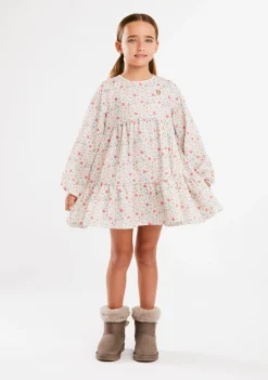 Best Sale Vestido Estampado Flores Beige Vestidos