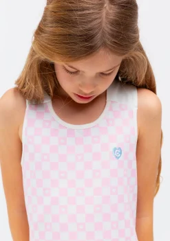 Store Vestido Niña Skater Cuadros Rosa Vestidos De Verano|Vestidos