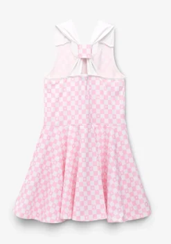 Store Vestido Niña Skater Cuadros Rosa Vestidos De Verano|Vestidos