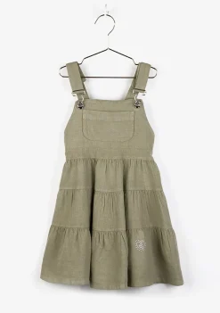 Hot Vestido Peto De Niña Kaki Vestidos De Verano|Vestidos