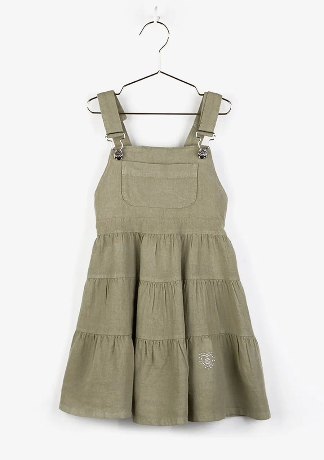 Hot Vestido Peto De Niña Kaki Vestidos De Verano|Vestidos