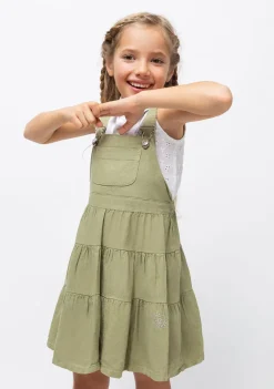 Hot Vestido Peto De Niña Kaki Vestidos De Verano|Vestidos