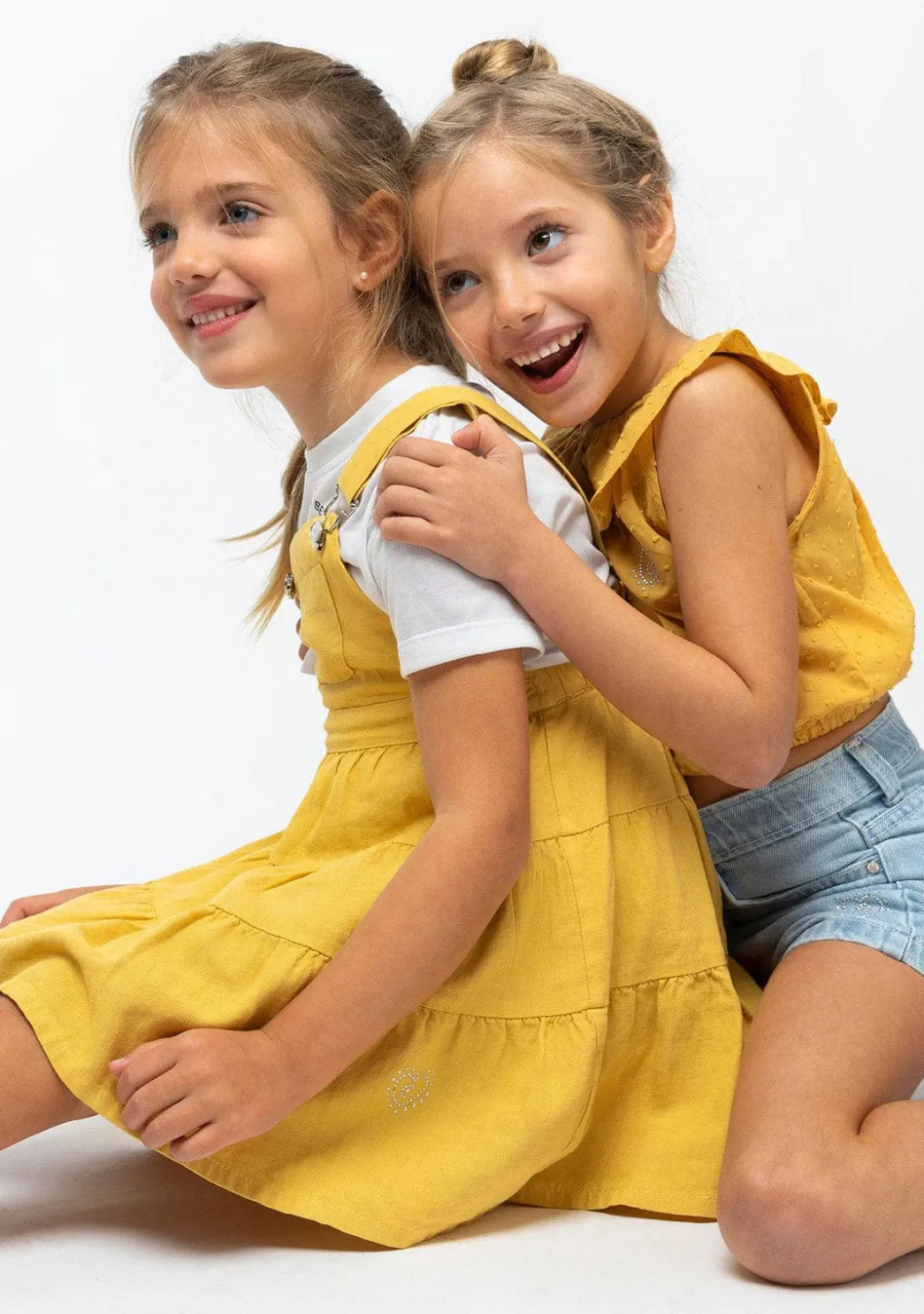 Shop Vestido Peto De Niña Mostaza Vestidos De Verano|Vestidos