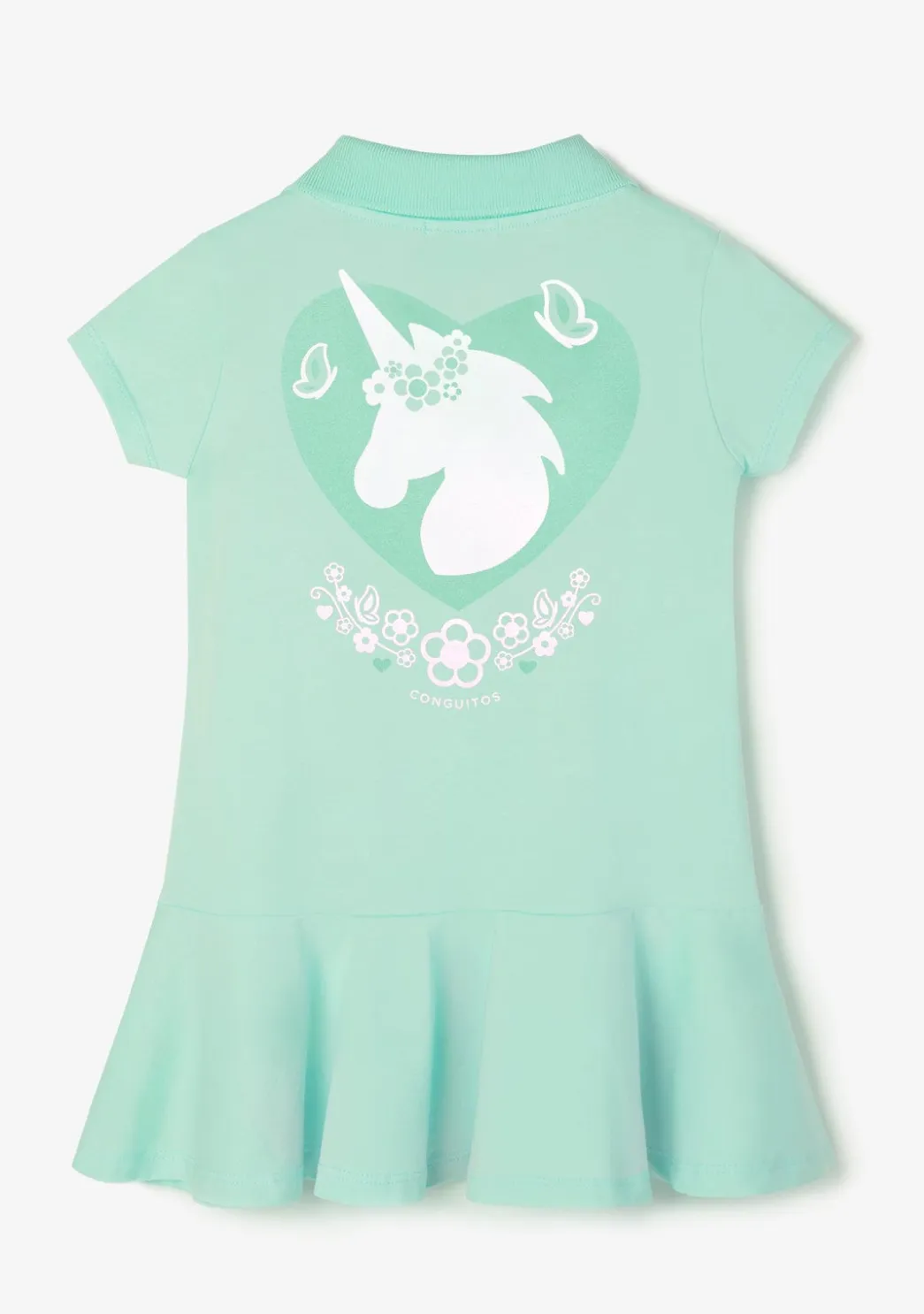 Fashion Vestido Polo Menta Niña Vestidos De Verano|Vestidos
