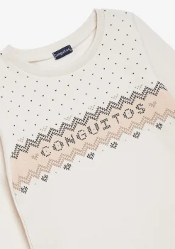 Hot Vestido Sudadera Cenefa Beige Vestidos Sudadera|Vestidos