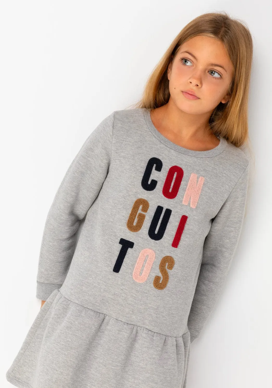 Flash Sale Vestido Sudadera De Niña Gris Vestidos Sudadera|Vestidos