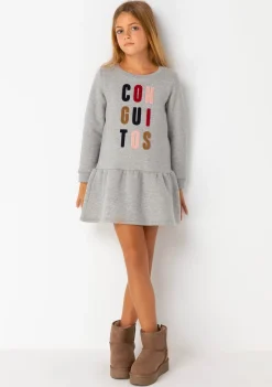 Flash Sale Vestido Sudadera De Niña Gris Vestidos Sudadera|Vestidos