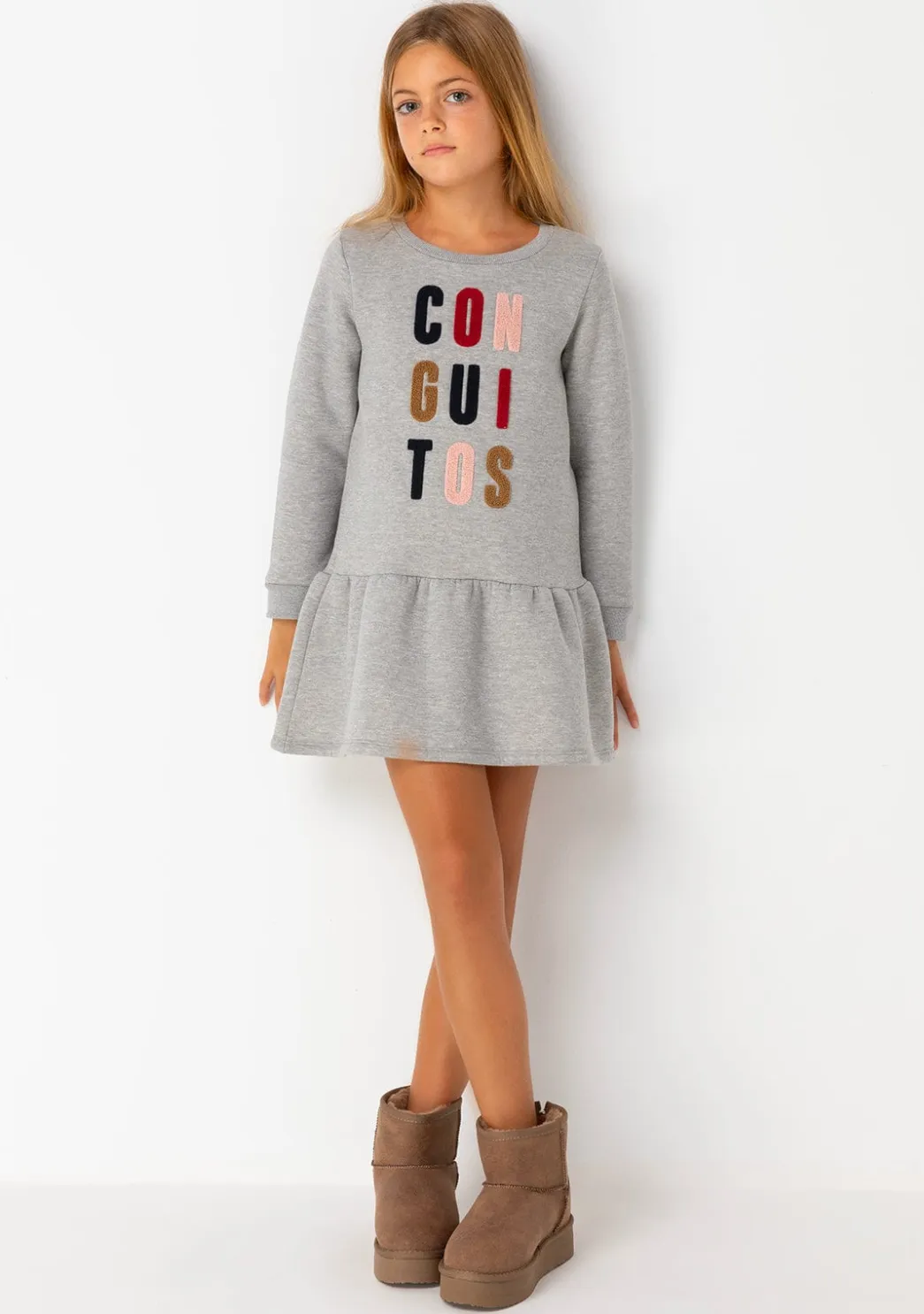 Flash Sale Vestido Sudadera De Niña Gris Vestidos Sudadera|Vestidos