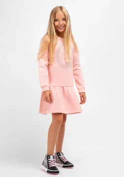 Shop Vestido Sudadera De Niña Strass Unicornio Rosa Vestidos Sudadera|Vestidos