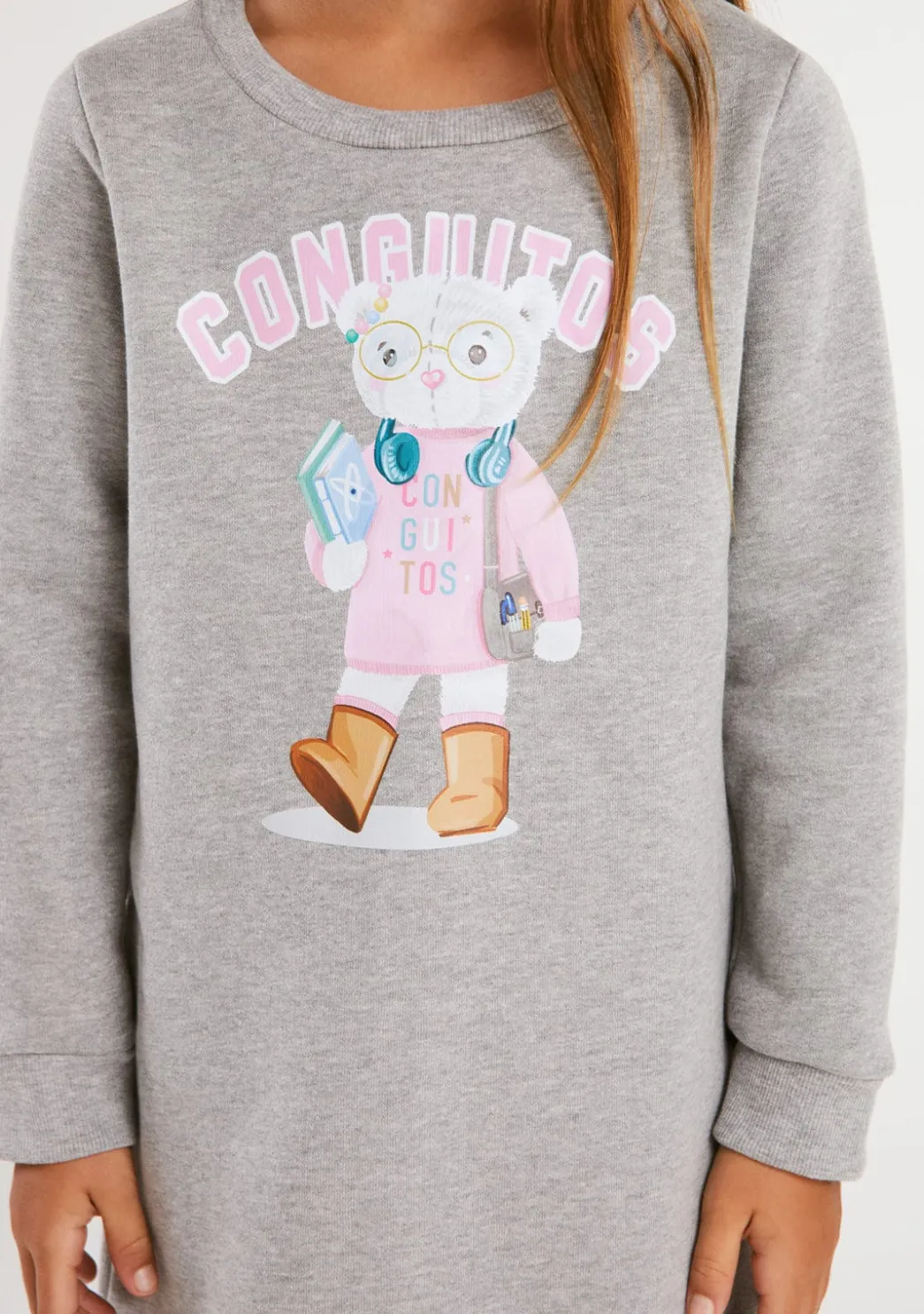 Cheap Vestido Sudadera Osito Gris Vestidos|Vestidos Sudadera