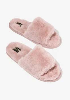 Hot Zapatilla De Casa Con Punta Abierta Rosa Zapatillas De Casa|Zapatillas De Casa