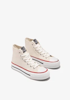 Online Zapatillas Altas Basic Blanco Roto B&W Zapatillas|Zapatillas