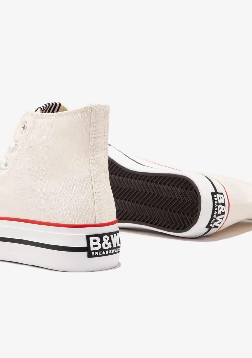 Online Zapatillas Altas Basic Blanco Roto B&W Zapatillas|Zapatillas