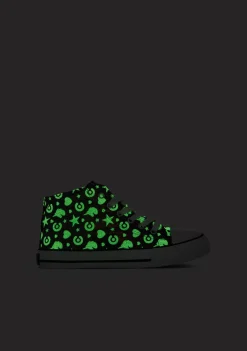 Discount Zapatillas Altas Brillo En La Oscuridad Multicolor Zapatillas|Zapatillas