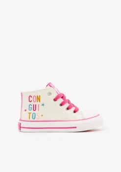 Sale Zapatillas Altas Charol Letras Blanco Zapatillas|Zapatillas