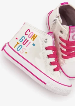 Sale Zapatillas Altas Charol Letras Blanco Zapatillas|Zapatillas